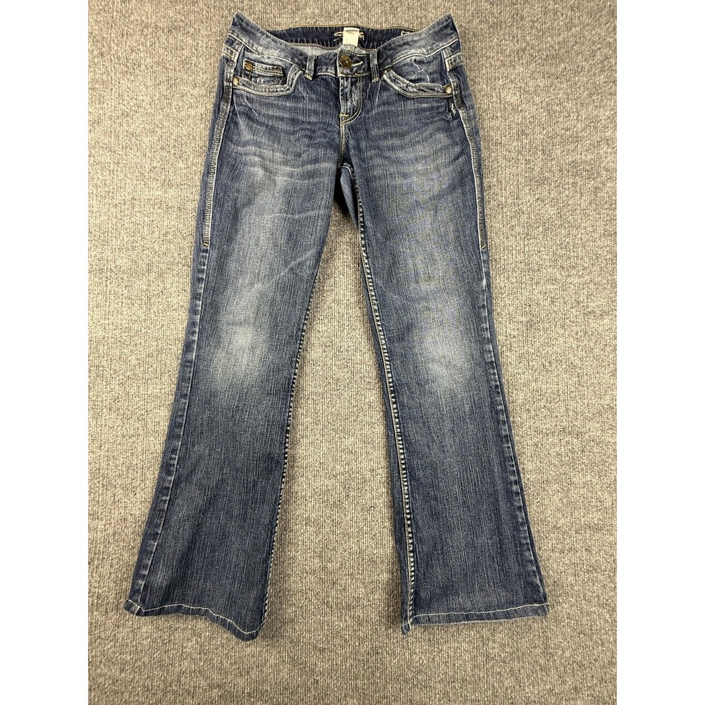 Silver Jeans Eden Jeans Womens 28x33 Bootcut Stretch Embroidered Pockets Denim‎